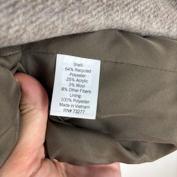 Lauren Conrad Double Breasted Jacket Coat Large Tan Beige Soft Cozy Preppy - Picture 8 of 9